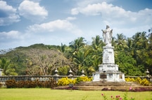 Statue in the yard of St. Catherine Cathedral, Old Goa Statue in the yard of St. Catherine Cathedral, Old Goa