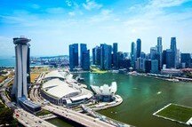 Panoramic view of Marina Bay Panoramic view of Marina Bay