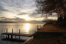 Lake in Zurich after Sunset Lake in Zurich after Sunset