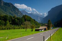 Motorway In Lauterbrunnen Valley Motorway In Lauterbrunnen Valley