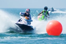 Jet skiing at the beach Jet skiing at the beach