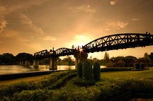 Beatiful sunset view at Riwer Kwai Bridge, Kanchnaburi Beatiful sunset view at Riwer Kwai Bridge, Kanchnaburi
