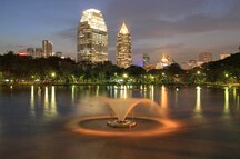 Lumphini Park in the evening Lumphini Park in the evening