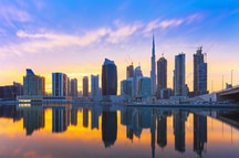 Dubai during sunset Dubai during sunset
