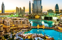 Downtown Dubai during dusk Downtown Dubai during dusk