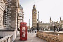 Phone Booth with Big Ben in the background, London Phone Booth with Big Ben in the background, London