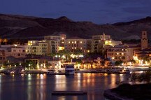 Night time cityscape at Lake Las Vegas Night time cityscape at Lake Las Vegas