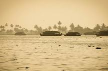 Beautiful Landscape With Houseboats Beautiful Landscape With Houseboats